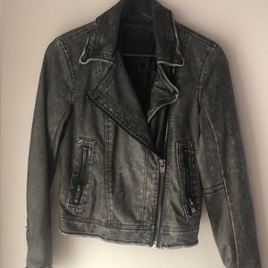 Blank nyc Snake embossed vegan leather jacket